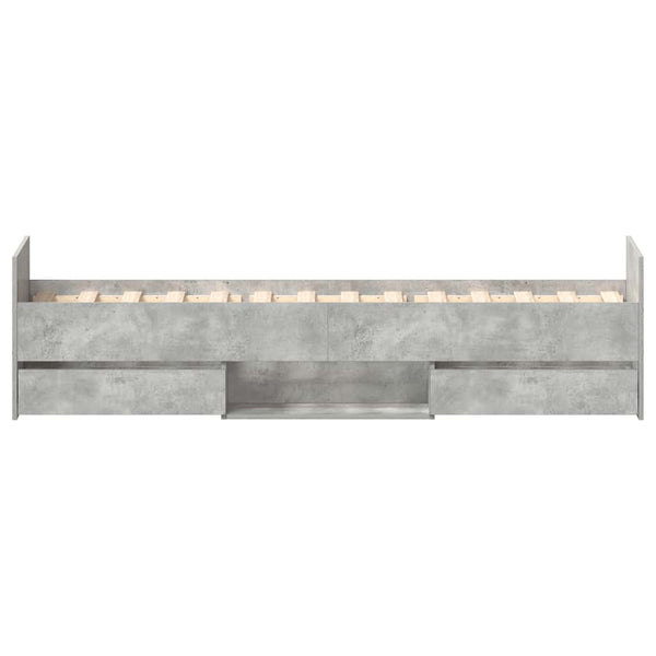 Bettgestell Betongrau 90x190 cm