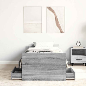 Bettgestell Grau Sonoma 90x190 cm