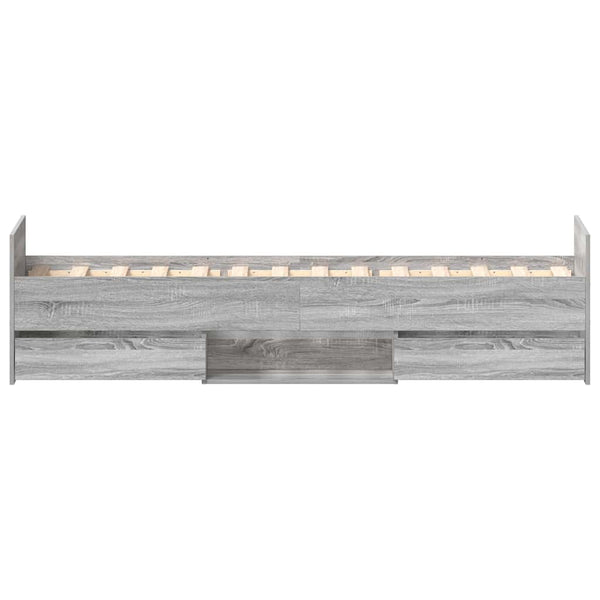 Bettgestell Grau Sonoma 90x190 cm