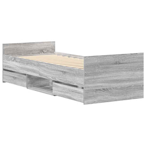 Bettgestell Grau Sonoma 90x190 cm