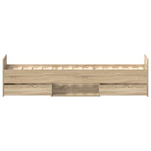 Bettgestell Sonoma-Eiche 75x190 cm