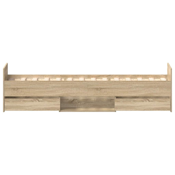 Bettgestell Sonoma-Eiche 75x190 cm