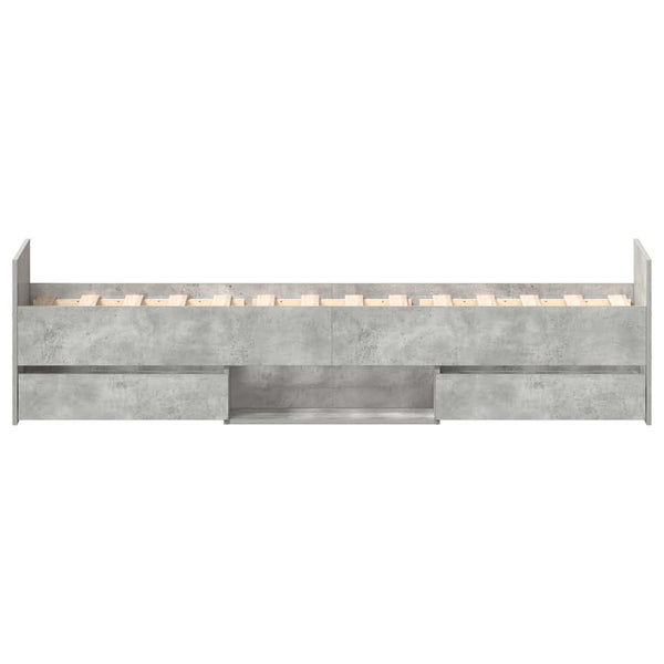 Bettgestell Betongrau 75x190 cm