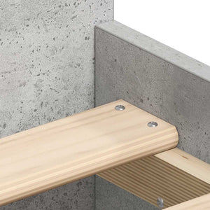 Bettgestell Betongrau 75x190 cm