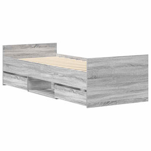 Bettgestell Grau Sonoma 75x190 cm