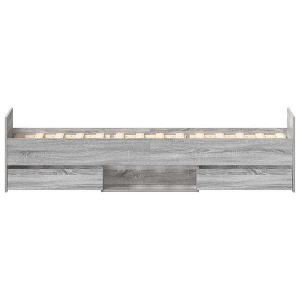 Bettgestell Grau Sonoma 75x190 cm