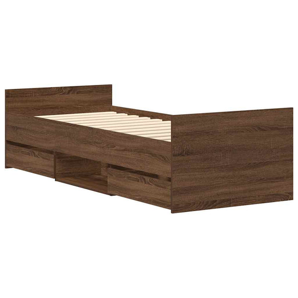 Bettgestell Braun Eichen-Optik 75x190 cm
