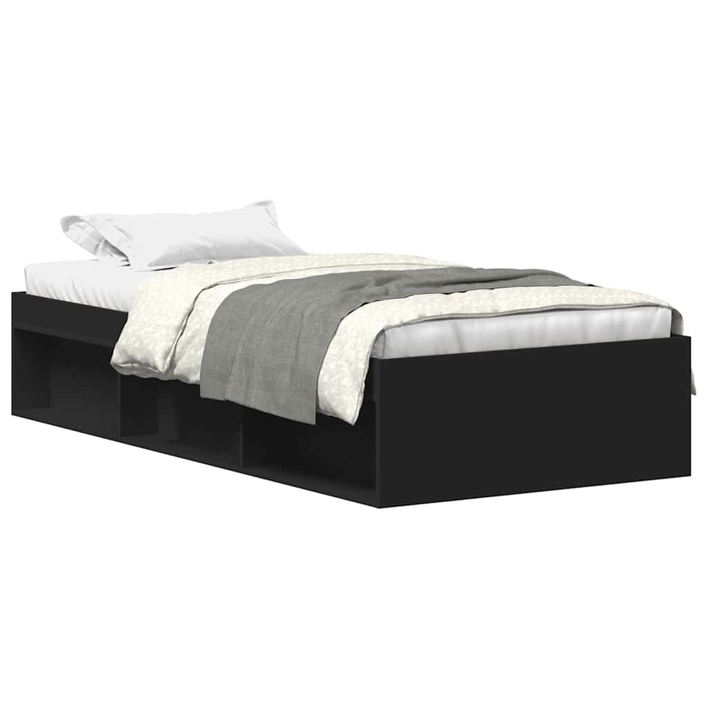 Bettgestell Schwarz 100x200 cm