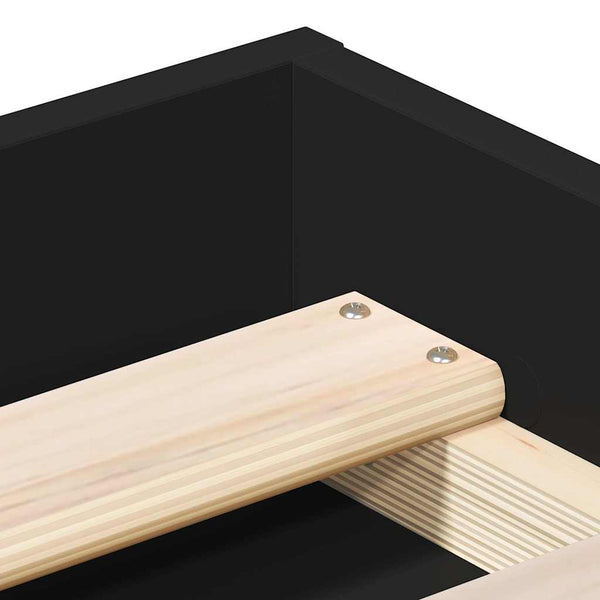 Bettgestell Schwarz 100x200 cm