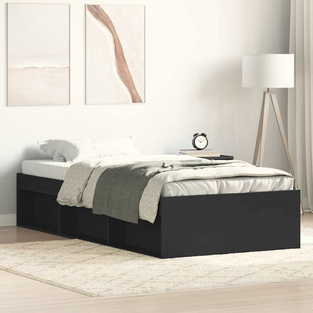 Bettgestell Schwarz 100x200 cm