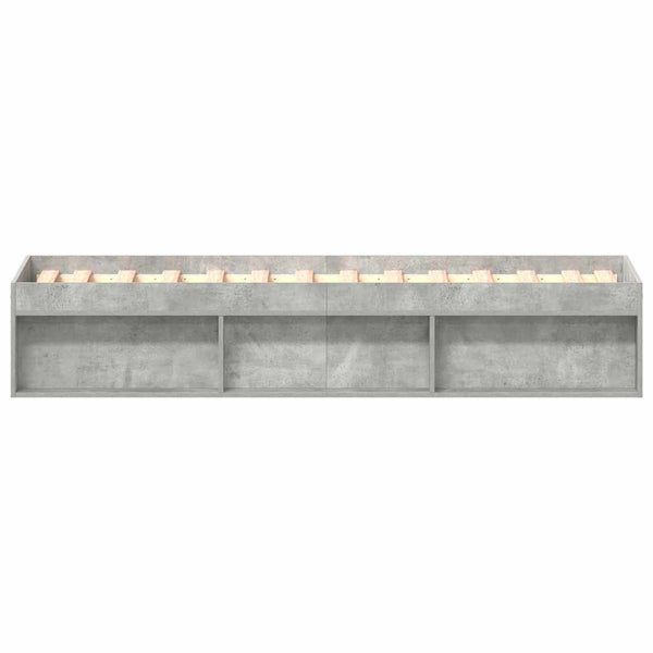 Bettgestell Betongrau 100x200 cm