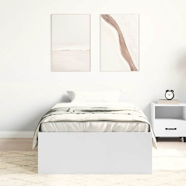 Bettgestell Weiß 90x190 cm