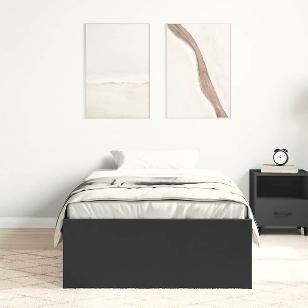 Bettgestell Schwarz 90x190 cm