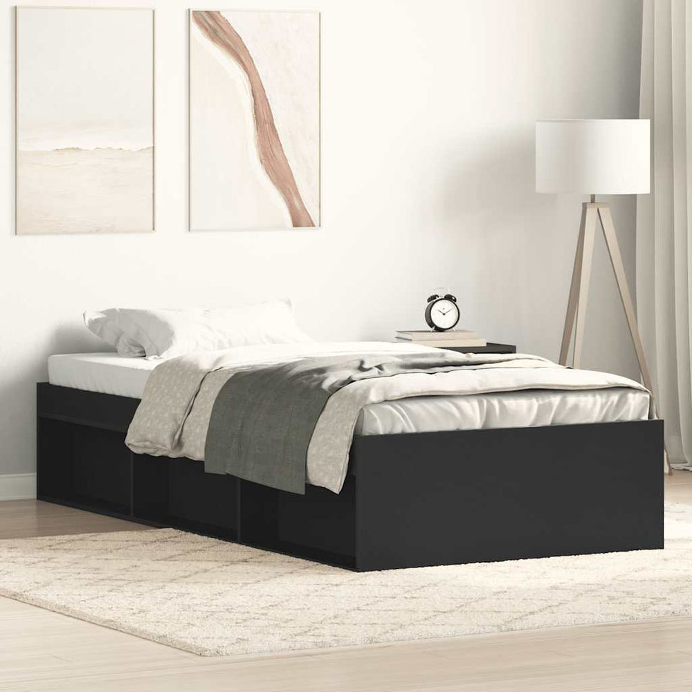 Bettgestell Schwarz 90x190 cm
