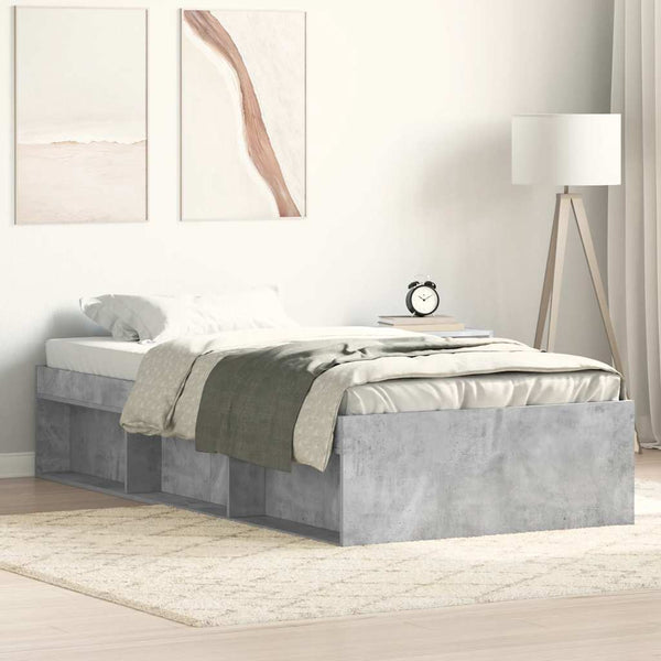 Bettgestell Betongrau 90x190 cm