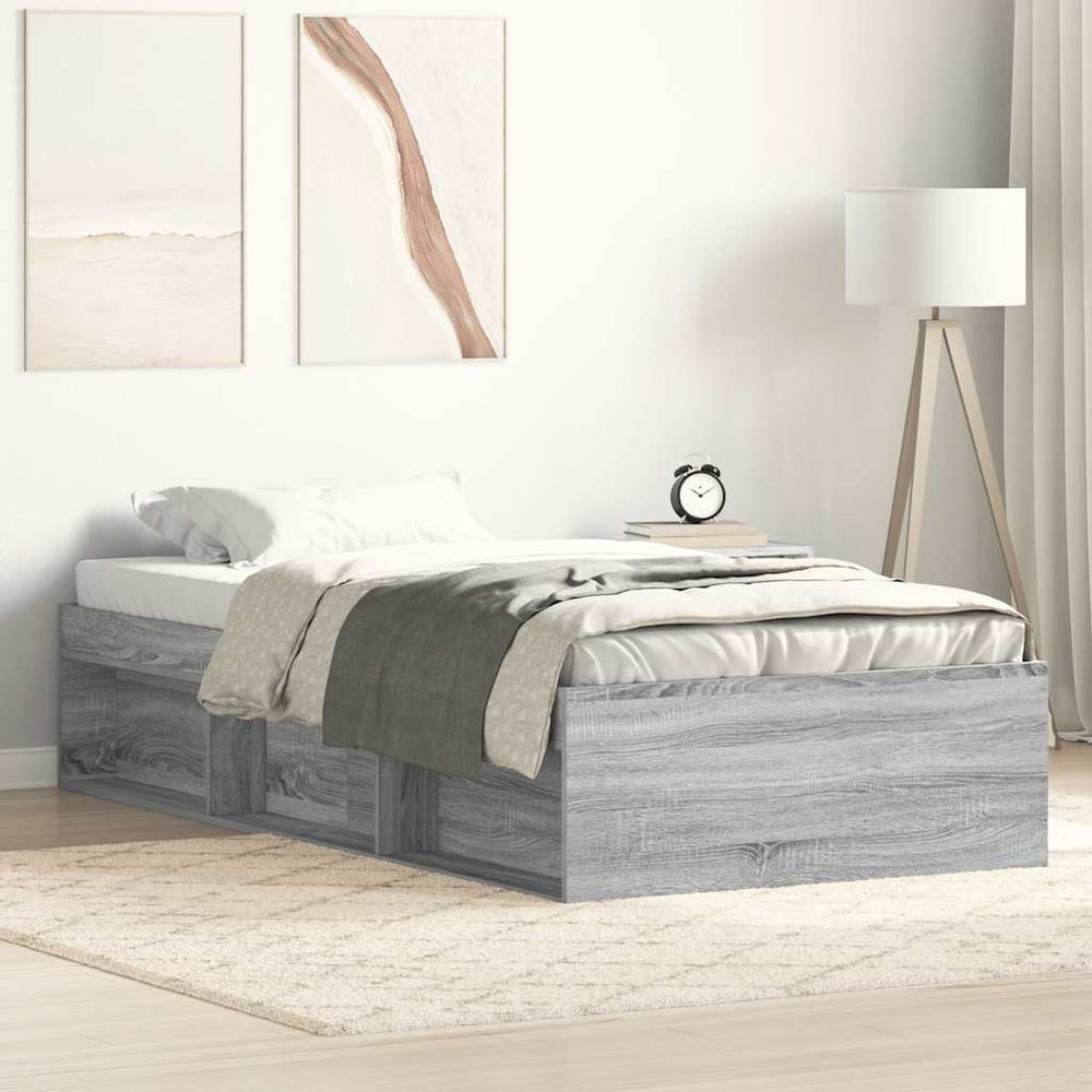 Bettgestell Grau Sonoma 90x190 cm