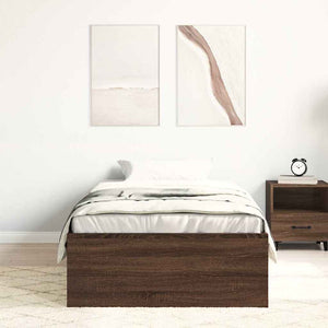 Bettgestell 90x190 Braun Eichen-Optik