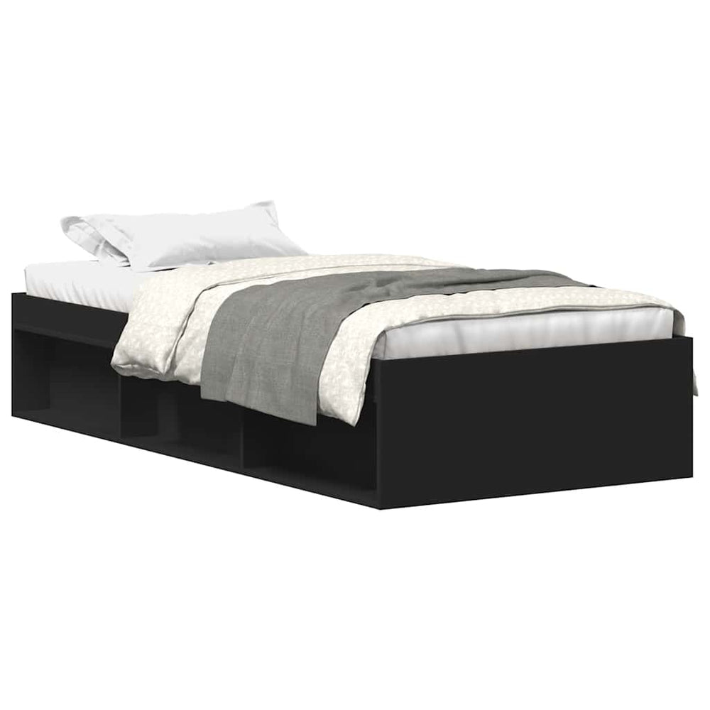 Bettgestell Schwarz 75x190 cm