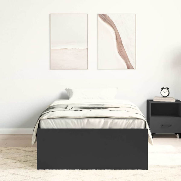 Bettgestell Schwarz 75x190 cm