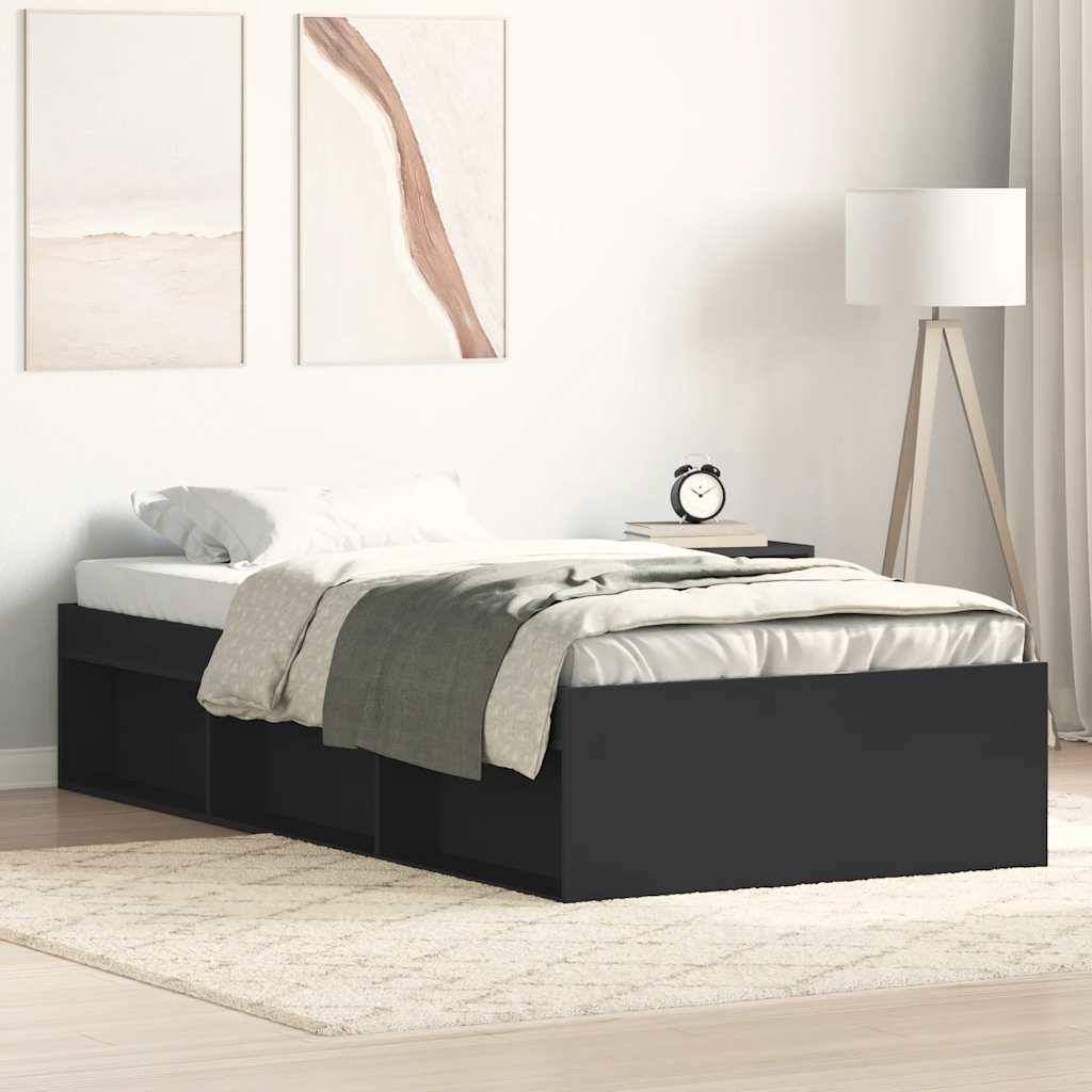 Bettgestell Schwarz 75x190 cm
