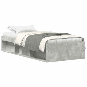 Bettgestell Betongrau 75x190 cm