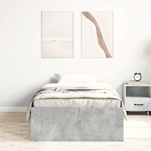 Bettgestell Betongrau 75x190 cm