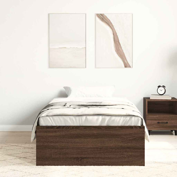 Bettgestell Braun Eichen-Optik 75x190 cm