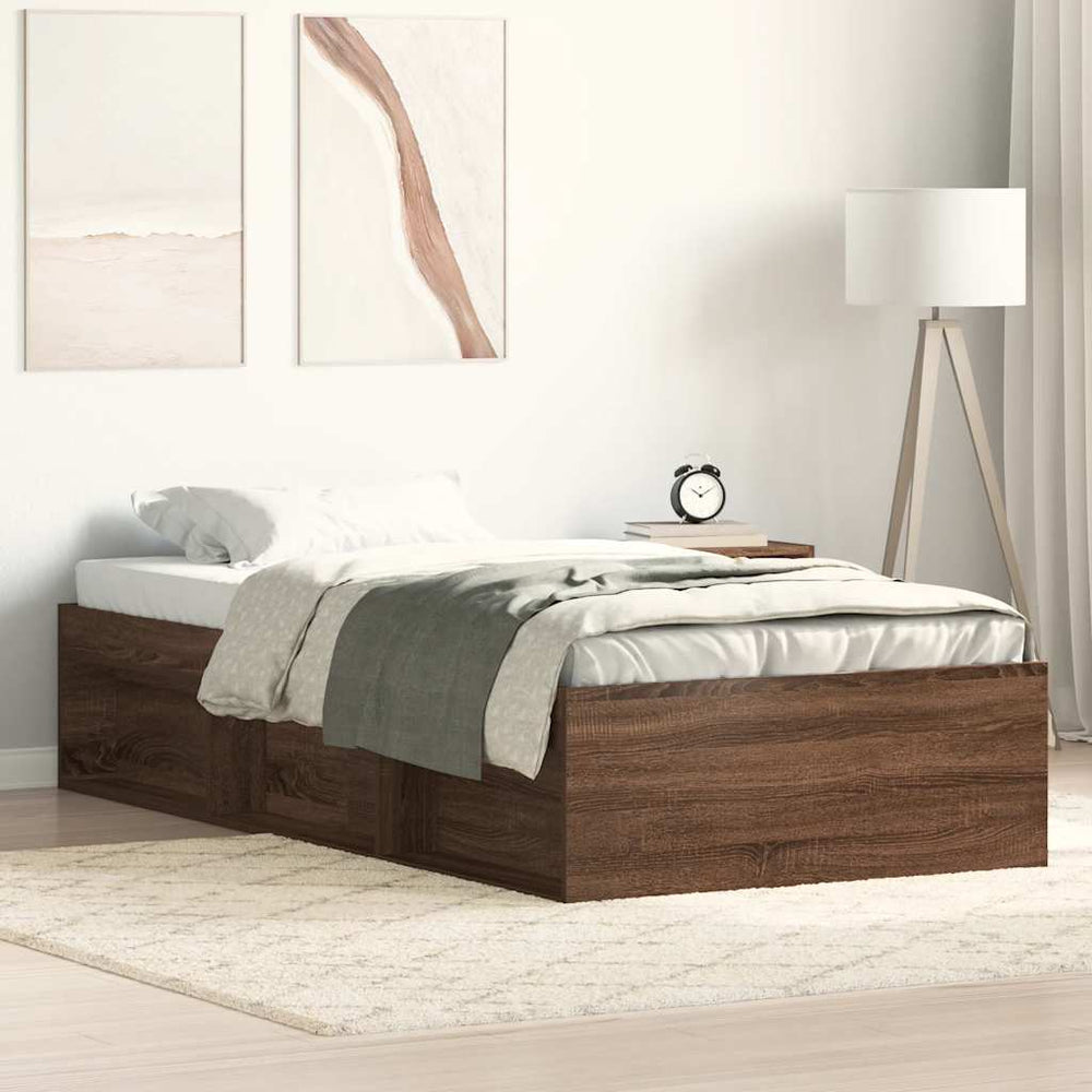 Bettgestell Braun Eichen-Optik 75x190 cm