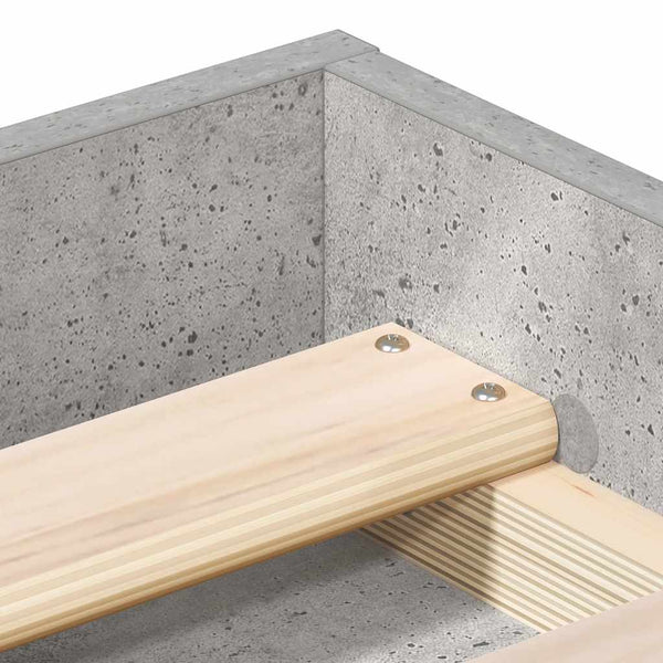 Bettgestell Betongrau 120x200 cm