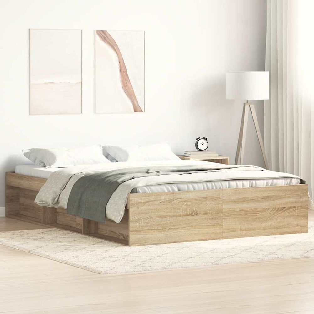 Bettgestell 140x200 cm Sonoma-Eiche
