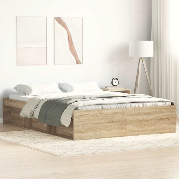 Bettgestell 140x200 cm Sonoma-Eiche
