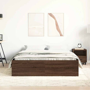 Bettgestell 140x200 cm Braun Eichen-Optik