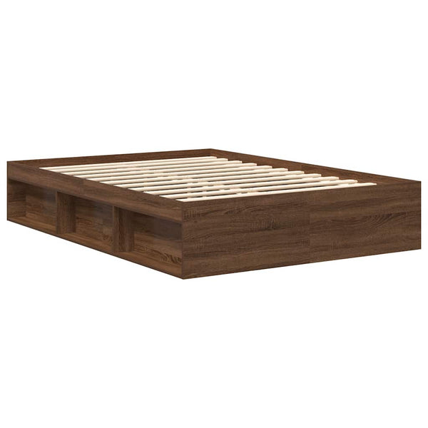 Bettgestell 140x200 cm Braun Eichen-Optik
