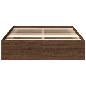 Bettgestell 140x200 cm Braun Eichen-Optik