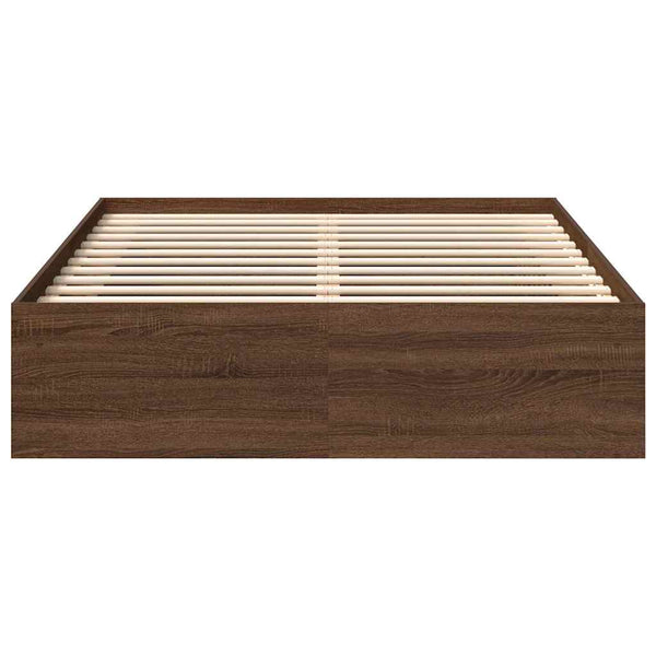 Bettgestell 140x200 cm Braun Eichen-Optik