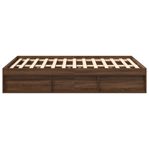 Bettgestell 140x200 cm Braun Eichen-Optik