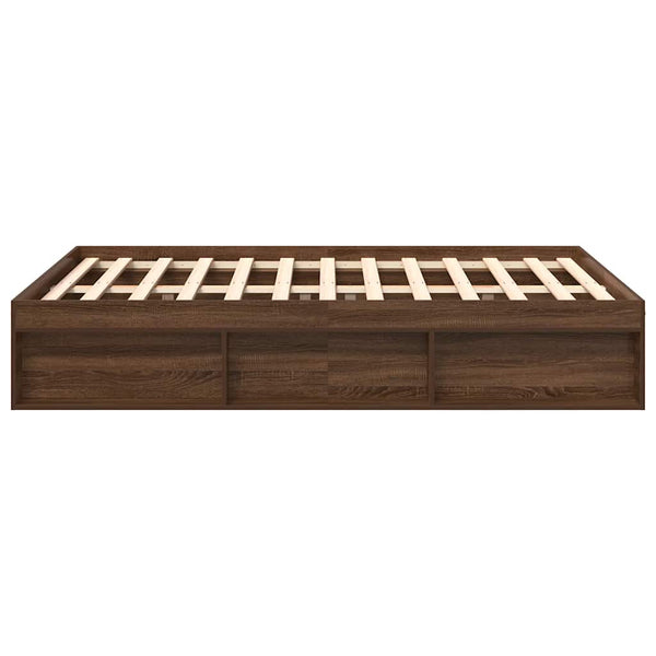 Bettgestell 140x200 cm Braun Eichen-Optik
