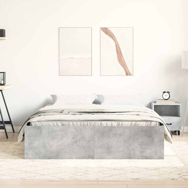 Bettgestell Betongrau 150x200 cm