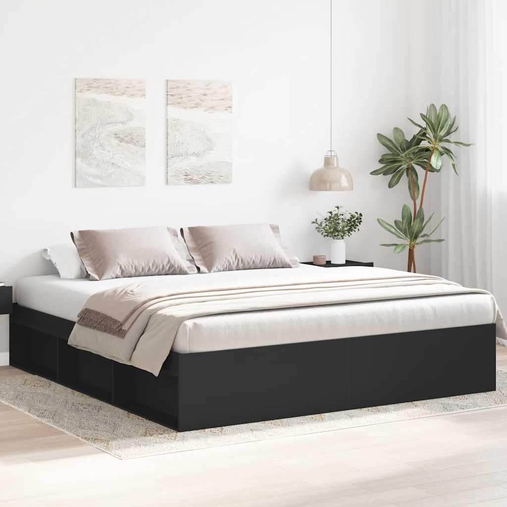 vidaXL Bed Frame Black 180x200 cm
