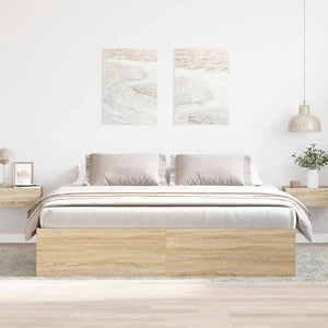 vidaXL Bed Frame Sonoma Oak 180x200 cm