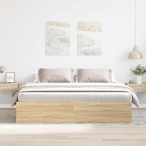 vidaXL Bed Frame Sonoma Oak 180x200 cm