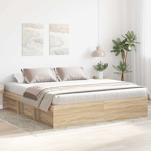 vidaXL Bed Frame Sonoma Oak 180x200 cm