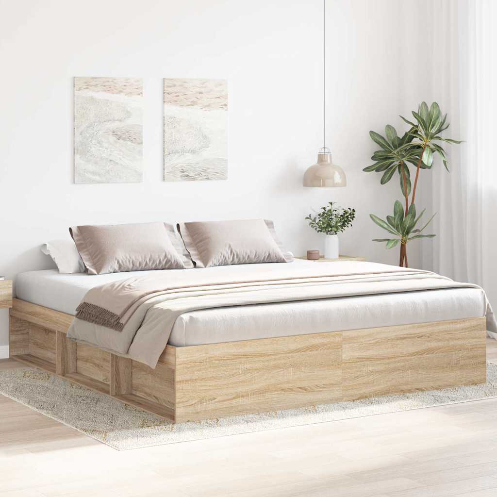 vidaXL Bed Frame Sonoma Oak 180x200 cm