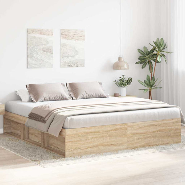 vidaXL Bed Frame Sonoma Oak 180x200 cm
