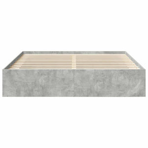 vidaXL Bed Frame Concrete Grey 180x200 cm
