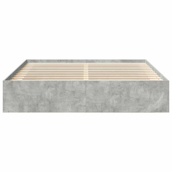 vidaXL Bed Frame Concrete Grey 180x200 cm
