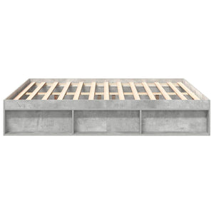 vidaXL Bed Frame Concrete Grey 180x200 cm