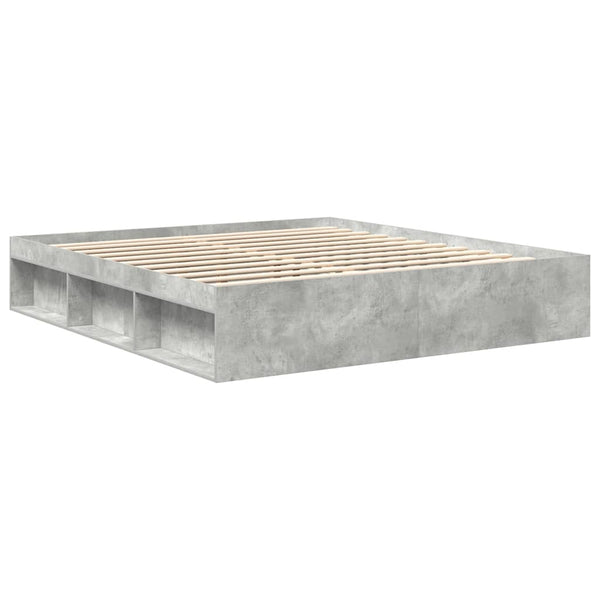 vidaXL Bed Frame Concrete Grey 180x200 cm