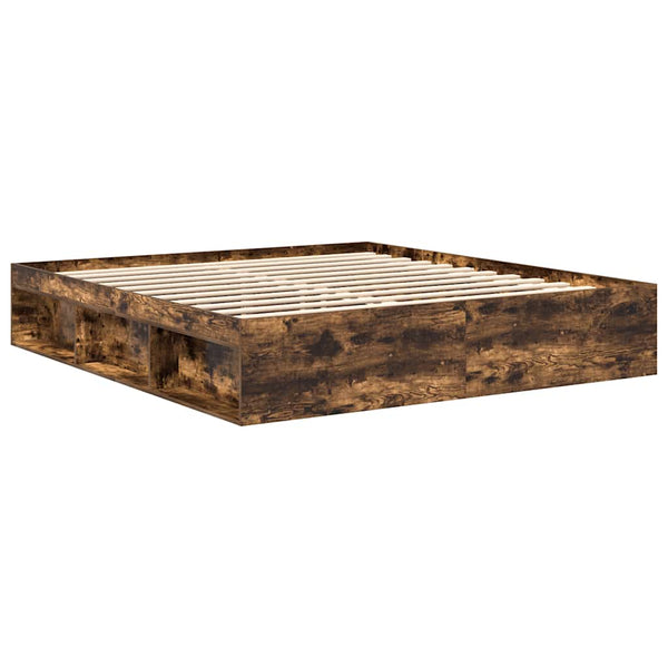 vidaXL Bed Frame Smoked Oak 180x200 cm
