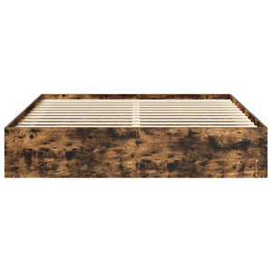 vidaXL Bed Frame Smoked Oak 180x200 cm